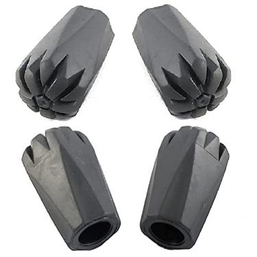 Imagem de Pacote com quatro pontas de substituição de borracha extra durável (pés de substituição, patas, virolas, tampas) para bastões de caminhada – serve para a maioria dos bastões de caminhada e caminhada – caminhada estreita (4)