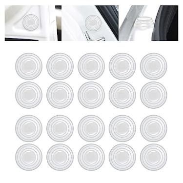 Imagem de NGHEY Almofada antichoque para porta de carro, 20 peças, almofada de som amortecedora de choque, amortecedor de impacto de porta de carro, adequado para a maioria dos carros (branco fluorescente)