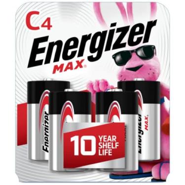 Imagem de Pilhas Energizer Max C, Alcalinas Premium, 4 Ct, Embalagem Pode Variar
