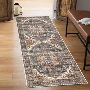 Imagem de Keen Home Design Tapete 5 x 25 cm – Passadeira lavável à máquina com suporte antiderrapante, ideal para corredor, entrada, cozinha, lavanderia - vintage, fácil de limpar, durável, tapete de pelo baixo