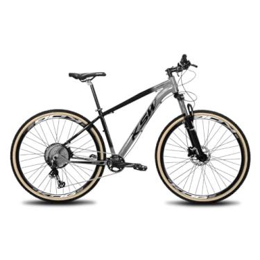Imagem de Bicicleta Aro 29 MTB KSW XLT100 Em Aluminio 1x12v Hidraulica Relação Pedivela Coroa Unica Catraca K7 11/50 Dentes Garfo de Suspensão,19,Cinza Degradê Preto