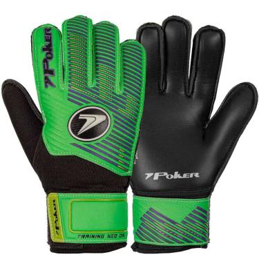Imagem de Luva de Goleiro Juvenil Unissex Futebol de Campo Training Neo Jr Super Grip Poker 01093