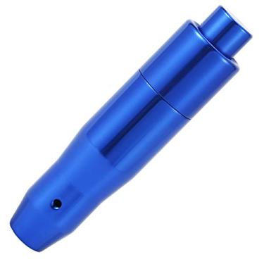 Imagem de Lunsom Alavanca de mudança automática de metal para carro com botão de pressão alavanca de câmbio de liga de alumínio alavanca de câmbio longa cabeça de engrenagem cabe na maioria dos veículos de transmissão automática (azul)