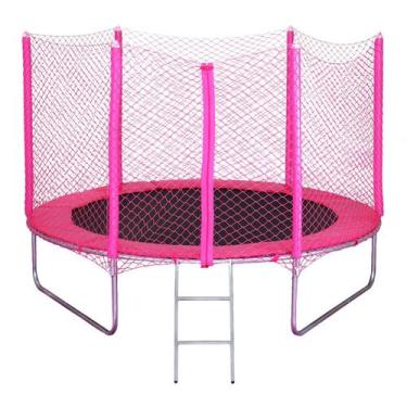 Imagem de CAMA ELÁSTICA PULA PULA 2,44 m. SUPORTA ATE 172 KG NACIONAL - ROSA PIN