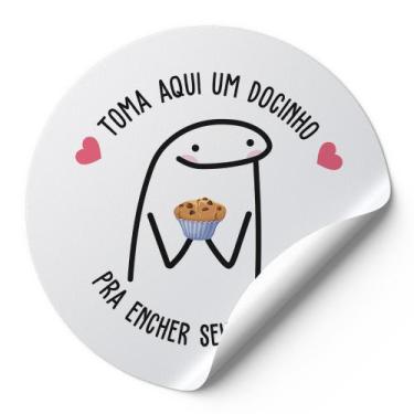 Imagem de 120 Etiquetas Auto Colante Adesivos Redondos Meme Bentô "Toma Aqui Um 