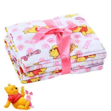 Imagem de Fralda de Pano Pooh Disney Grande Pacote com 5un Minasrey 70x70cm - Du