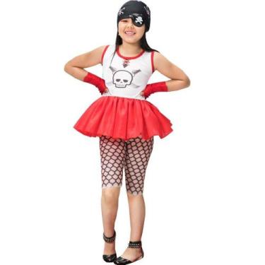 Imagem de Fantasia Pirata Infantil Para Meninas - Fantasias Carol FSP, Preto