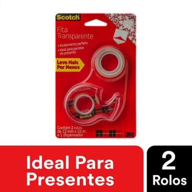 Imagem de Fita SCOTCH Transparente 12MM X 10M 2 Rolos - 3M