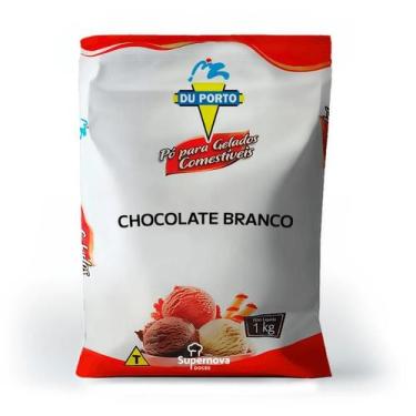 Imagem de Pó para Gelados Comestíveis Sabor Chocolate Branco 1Kg - Du Porto