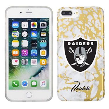 Imagem de Prime Brands Group Capa de celular para Apple iPhone 8 Plus/7 Plus/6S Plus – Branco/Dourado – Oakland Raiders licenciado pela NFL
