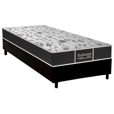 Imagem de Conjunto Box Solteiro: Colchão Molas Probel Prolastic Sleep + Base CRC Courano Black (88x188)
