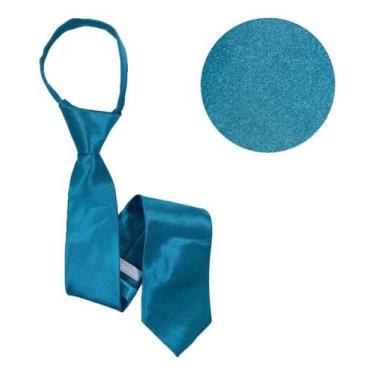 Imagem de Gravata Masculina Adulto Com Ziper Lisa Nó Pronto Casamento - Rpires, 