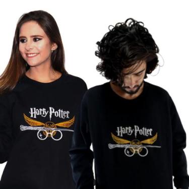 Imagem de Blusa Moletom Unisex Inverno Quadribol Varinha Harry Potter - Boutique