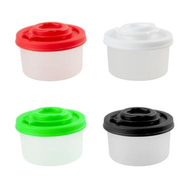 Imagem de Conjunto de saleiro e pimenteiro, mini saleiro e pimenteiro de plástico com tampa, recipientes de especiarias resistentes à umidade, potes transparentes para temperos, saleiro para viagem, piquenique,