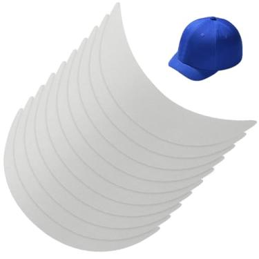 Imagem de BENECREAT 10 peças de chapéu de aba de plástico de seda de milho, touca de crochê ou endurecedor de aba de malha, inserção de viseira 18,7 x 4 cm para fabricação de tampas de costura artesanal, 1 mm
