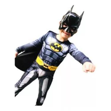 Imagem de Fantasia Longa Com Enchimento DO Batman - Compra Certa, M 3 A 4 ANOS