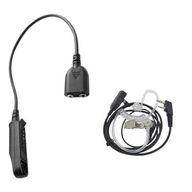Imagem de BAOFENG Fone de ouvido UV-9G para conversor de plugue K de 2 pinos, cabo adaptador UV-9R Pro Conector GMRS-9R Microfones de ouvido PTT Microfone de ombro BF-F8HP Acessórios Cabo de áudio