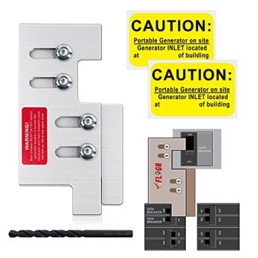 Imagem de Flngr Kit de Intertravamento do Gerador Compatível com Eaton Ou Cutler Hammer Vertical Throw Ch Series 150 Ou 200 Amp, Espaçamento de 2 1/4" Entre Disjuntores Principais e de Ramificação