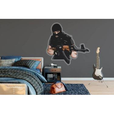 Imagem de Adesivo de Recorte para Parede Homem AK-47 - Império da Impressão