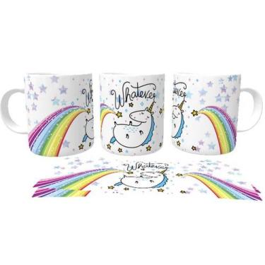 Imagem de Caneca Cerâmica copo Unicórnio Whatever - Empório Dutra