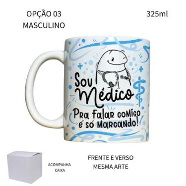 Imagem de Caneca 325ml Flork Medicina Médica Médico - LARANJA E MIMOS
