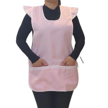 Imagem de Avental Bata com Manguinha - Armarinho Neves, rosa bebe
