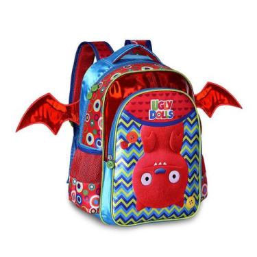 Imagem de Mochila Infantil Escolar Costas Morcego - UglyDolls - Clio, Vermelho