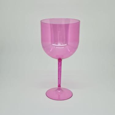 Imagem de kit 30 Taças Gin cristal coloridas 550ml - Deluma, Rosa Translúcido