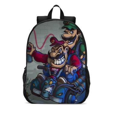 Imagem de Mochila Escolar Infanto Juvenil Mario e Luigi Novidades 0347 - Geek Sk