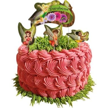 Imagem de Topper para Bolo Festa Fadas Disney - 04 Unidades - Festcolor - Rizzo 