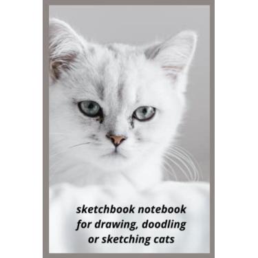 Imagem de sketchbook notebook for drawing, doodling or sketching cats: Cute Colorful Cats College Ruled Lined Pages-Journal notbook-(6*9 Large)