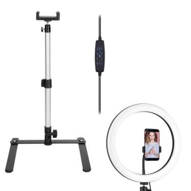 Imagem de Iluminador de Led Ring Light 10 Polegadas com Suporte de Mesa - FUNPro