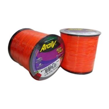 Imagem de Linha De Pesca Araty Best Cast Laranja Fluorescente Mazzaferro- Envio 