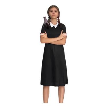 Imagem de Fantasia Roupa Wandinha Tamanho 6 Ao 12  - SGB MODAS, 10 (10 a 11 anos