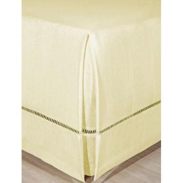 Imagem de Saia de Cama Box Viúva Zambrano Saia Ponto Palito - Bege 120x203