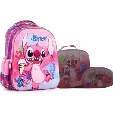 Imagem de Kit Mochila Escolar Personagens Com Lancheira e Estojo - MEGA vARIEDAD