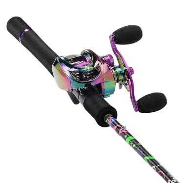Imagem de Sougayilang Combo de Vara de Pesca E Carretel, Combinação de Baitcasting, Varas de Grafite Em Branco Im7 com Cabo Eva - Vara de Fundição de 7'0" com Carretel de Fundição para Canhotos