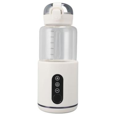 Imagem de Aquecedor de mamadeira portátil para viagens, Aquecedor de leite portátil sem fio com capacidade de 300ml Aquecedor de mamadeiras recarregável USB de temperatura constante 37℃- 55℃