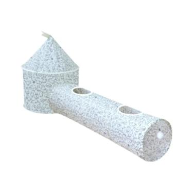 Imagem de Bothyi Túnel para gatos Casa de brincar portátil para gatos Estrutura de escalada para gatos Brinquedo interativo para gatos e bola para furões hamster