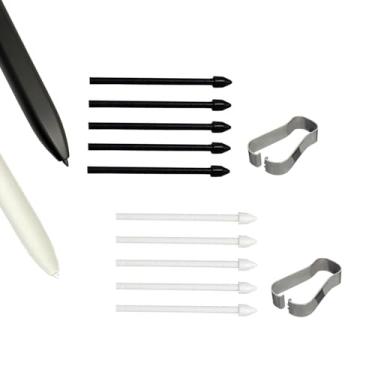 Imagem de (5 pontas pretas + 5 peças de pontas brancas) Tab s7 fe Stylus Pen pontas rígidas peças de reposição para Samsung Galaxy Tab S7, tab s7 fe, tab s7 Plus