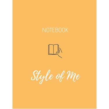 Imagem de Notebook (Style Of Me): Unruled/Unlined/Plain Notebook | Unruled Blank Page Notebook Journal For Writing or Art Book | Blank Daily Journal For Women/Men – (8.5 x 11 inches) | 120 Pages | Peach Cover