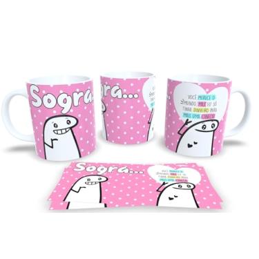 Imagem de Caneca de Porcelana Branca Personalizada Flok Familia Rosa (Sogra)