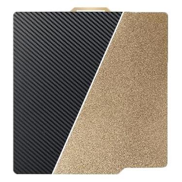 Imagem de RETUXEP Placa De Construção Pet+Pei Para Impressora 3D 257X257Mm Para Impressora 3D Bambu Lab X1 P1P, Placa De Construção De Aço Com Mola De Fibra De Carbono Lisa Pet+Pei Texturizada, Plataforma Remov