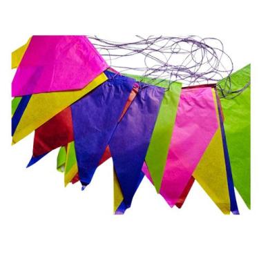 Imagem de Festa Junina, Bandeirinha de São João 10 metros papel seda - maribu