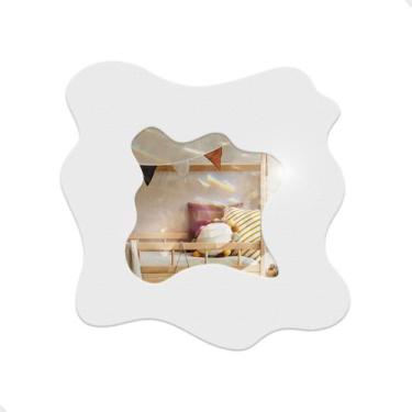 Imagem de Espelho Criativo 25x25cm Decoracao Quarto Bebe Enxoval Presente Splash