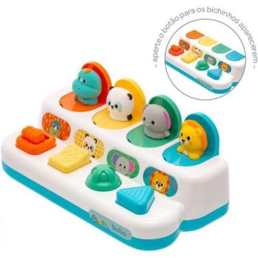 Imagem de Brinquedo Infantil Sensorial Buba Zoo 4 botões Interativos