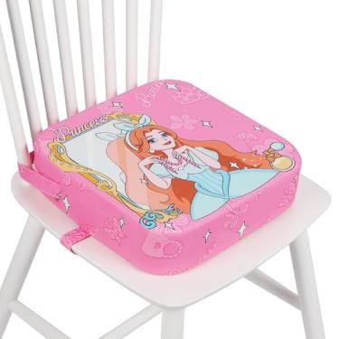 Imagem de wooshwa Assento infantil elevatório para mesa de jantar, assento infantil para cadeira de cozinha com fundo antiderrapante, almofada de aumento lavável removível portátil com 2 alças ajustáveis