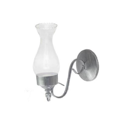 Imagem de Arandela Colonial Texas Tipo Lampião 270 em Aço com Vidro Transparente