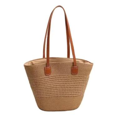 Imagem de Bolsa Palha Feminina Grande Praia Verão Passeio Luxuosa Lind - Alwy