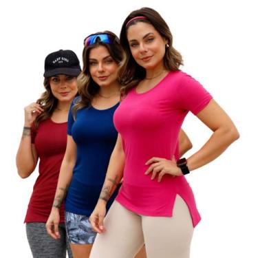 Imagem de Kit 3 blusa tapa bumbum viscose fitness academia esportes - LUFRAN, M,